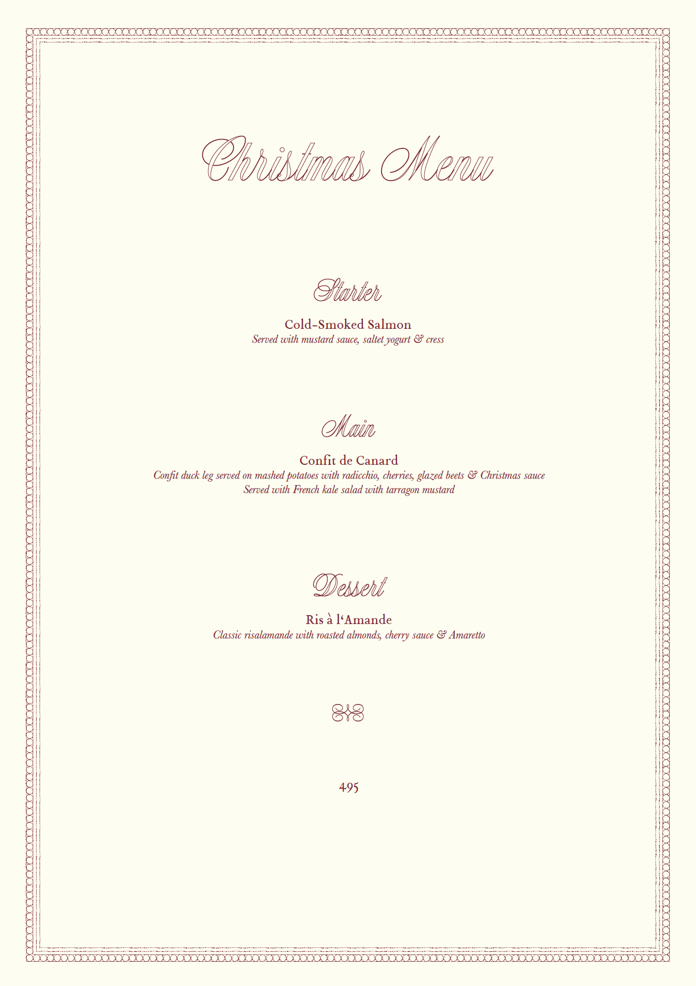 Julemenu Selskabsmenu 2026 UK
