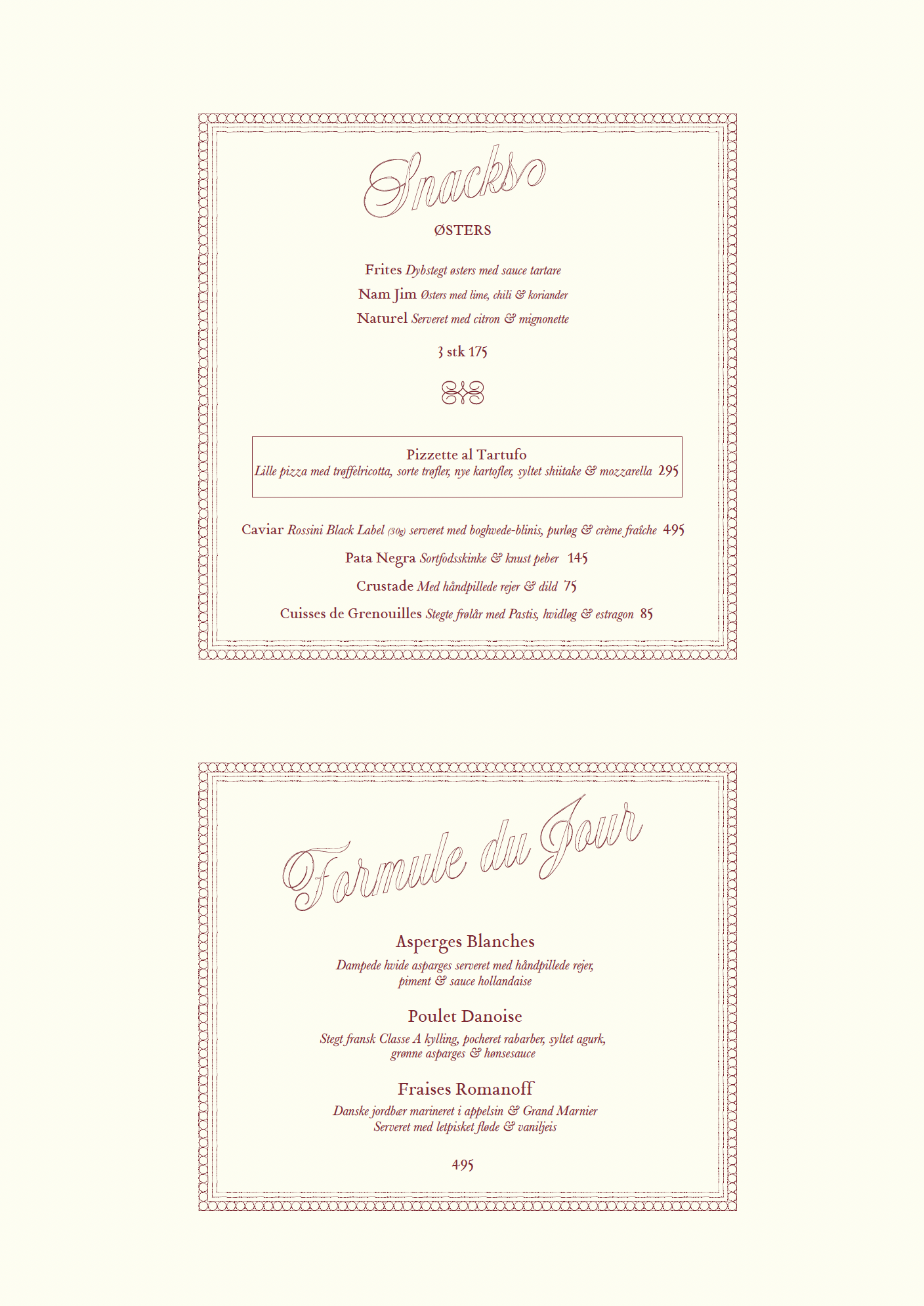 Snacks & Formule - Sommer 20026