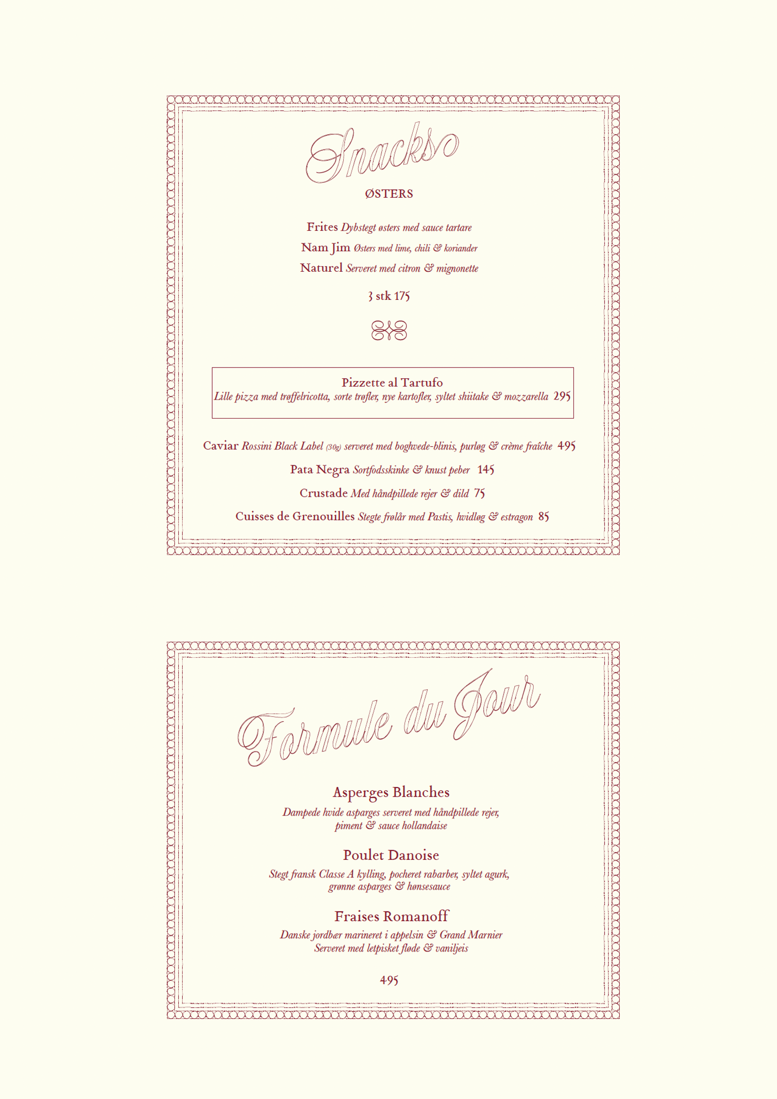Snacks & Formule - Sommer 20026